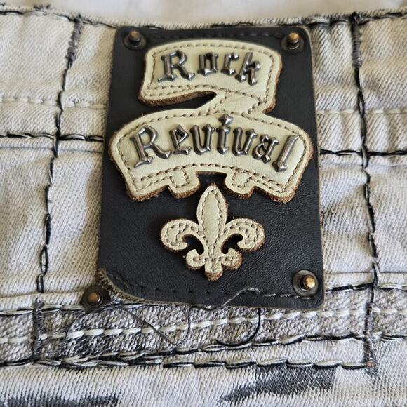 Rock Revival Mens Ben Alt-Straight TJ8894A33 Distressed Denim Jeans Size 44 x 33 - Picture 5 of 13